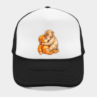Monkey Punch Baby Monkey Hug Mothers Day Animal Mom Hat