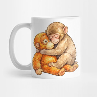 Monkey Punch Baby Monkey Hug Mothers Day Animal Mom Mug