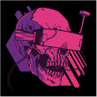 skull virtual reality Posters and Art