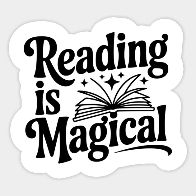 Reading is Magical Sticker by Frank Ring