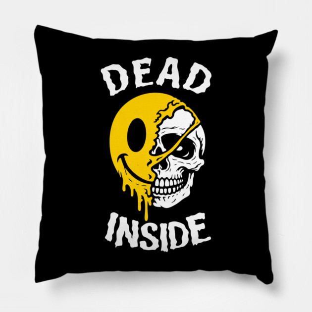 Dead Inside Existential Dread Emotional Burnout Pillow by Anticorporati