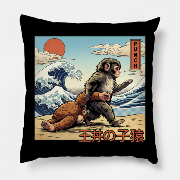 Punch-Monkey Pillow by JessArty