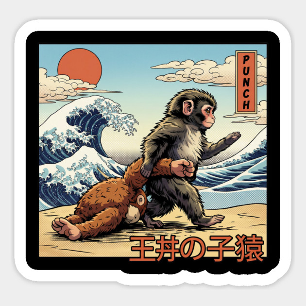 Punch-Monkey Magnet by JessArty