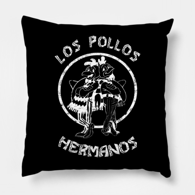Los Pollos Hermanos White Logo Pillow by Tv Moments