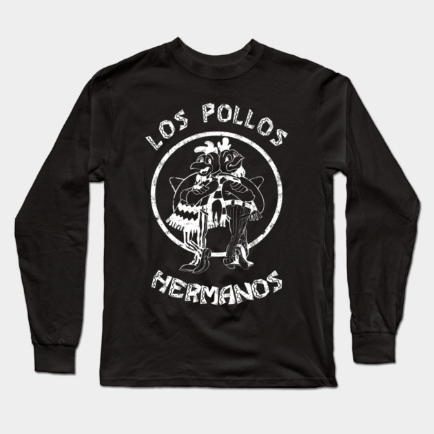 Los Pollos Hermanos White Logo Long Sleeve T-Shirt by Tv Moments