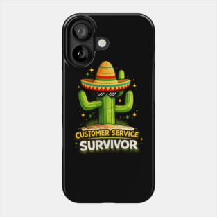 Customer Service Survivor Funny Old Man T-Shirt Phone Case