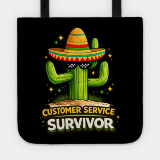 Customer Service Survivor Funny Old Man T-Shirt Tote