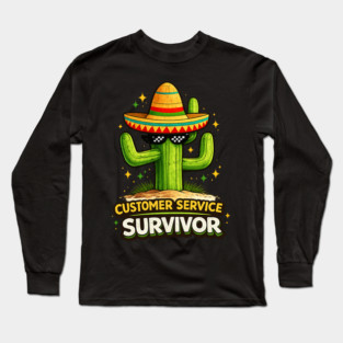 Customer Service Survivor Funny Old Man T-Shirt Long Sleeve T-Shirt
