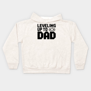 Leveling Up to Dad Kids Hoodie
