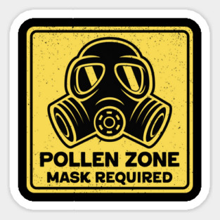 Pollen Zone Mask Required Sticker