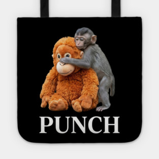 Punch Playful Monkey Humor Primate Lover Tote