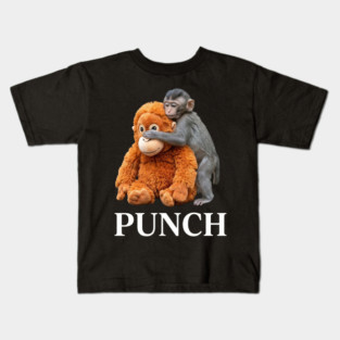 Punch Playful Monkey Humor Primate Lover Kids T-Shirt