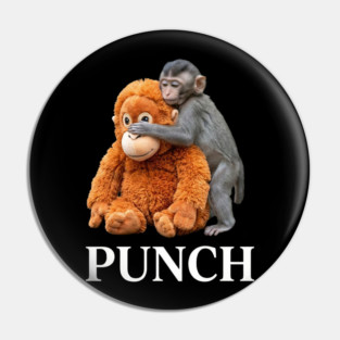 Punch Playful Monkey Humor Primate Lover Pin