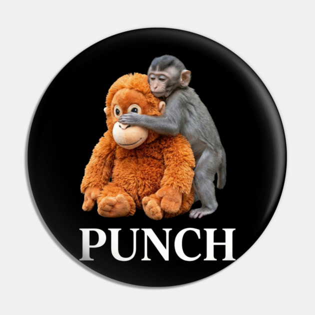 Punch Playful Monkey Humor Primate Lover Pin by ArtistTee ⭐⭐⭐⭐⭐