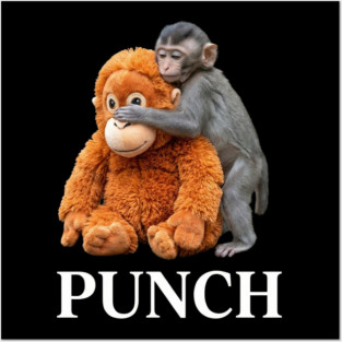 Punch Playful Monkey Humor Primate Lover Posters and Art