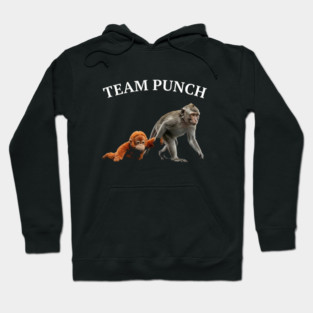 Team Punch Monkey Orangutan Primate Wildlife Animals Hoodie