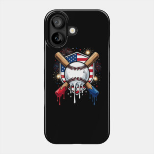 American Patriotic Baseball 4th Of July Phone Case
