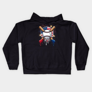 American Patriotic Baseball 4th Of July Kids Hoodie