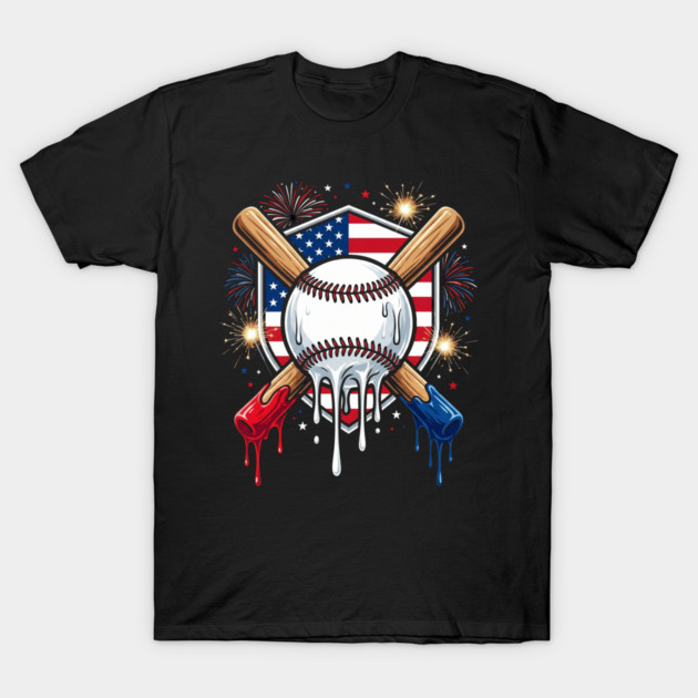 American Patriotic Baseball 4th Of July T-Shirt by ArtistTee ⭐⭐⭐⭐⭐