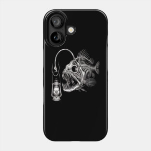 Deep Sea Anglerfish Skeleton Marine Biology Ocean Lover Phone Case