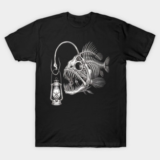Deep Sea Anglerfish Skeleton Marine Biology Ocean Lover T-Shirt