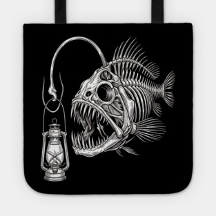 Deep Sea Anglerfish Skeleton Marine Biology Ocean Lover Tote