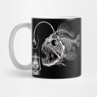 Deep Sea Anglerfish Skeleton Marine Biology Ocean Lover Mug