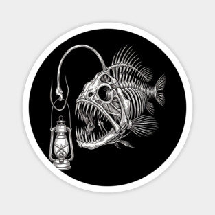 Deep Sea Anglerfish Skeleton Marine Biology Ocean Lover Magnet