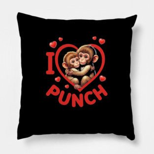 I Love Punch Monkey Drink Lover Party Host Pillow