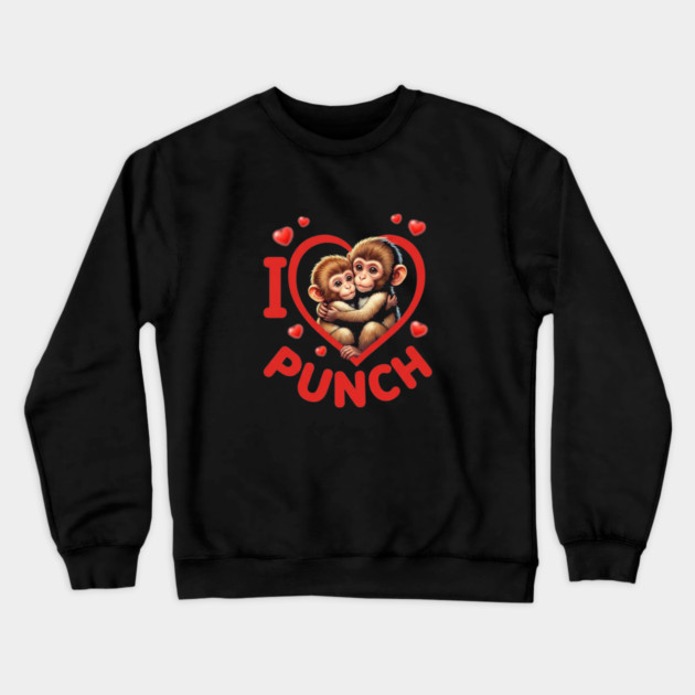 I Love Punch Monkey Drink Lover Party Host Crewneck Sweatshirt by ArtistTee ⭐⭐⭐⭐⭐