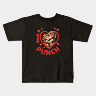I Love Punch Monkey Drink Lover Party Host Kids T-Shirt