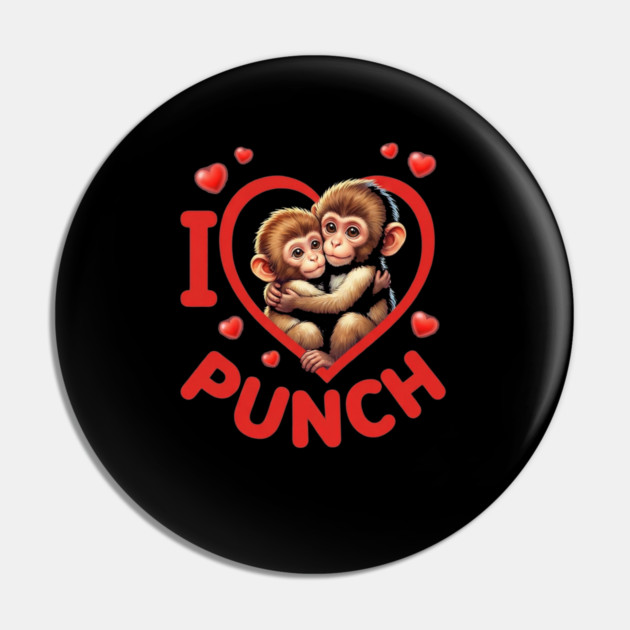 I Love Punch Monkey Drink Lover Party Host Pin by ArtistTee ⭐⭐⭐⭐⭐