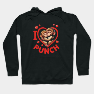 I Love Punch Monkey Drink Lover Party Host Hoodie