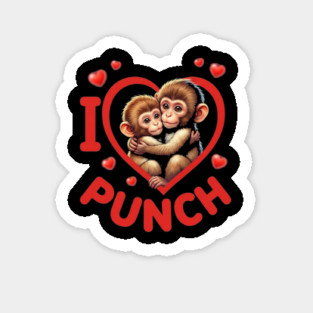 I Love Punch Monkey Drink Lover Party Host Sticker
