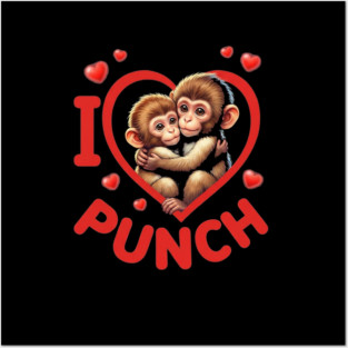 I Love Punch Monkey Drink Lover Party Host Posters and Art