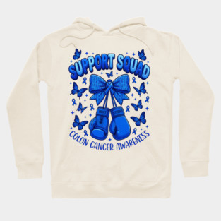 Support Squad Colon Cancer Awareness Survivor Fighter Advocate Hoodie