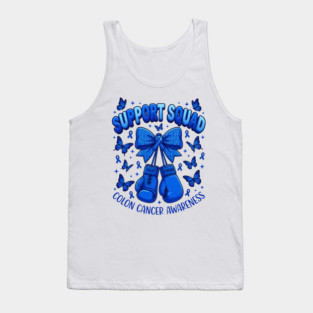 Support Squad Colon Cancer Awareness Survivor Fighter Advocate Tank Top