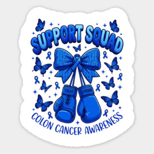 Support Squad Colon Cancer Awareness Survivor Fighter Advocate Magnet