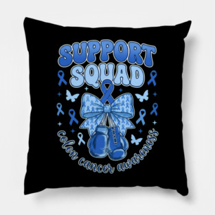 Support Squad Colon Cancer Awareness Supporter Family Pillow