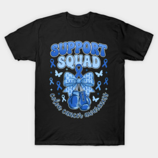 Support Squad Colon Cancer Awareness Supporter Family T-Shirt
