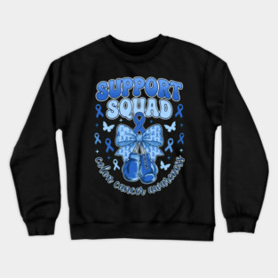 Support Squad Colon Cancer Awareness Supporter Family Crewneck Sweatshirt