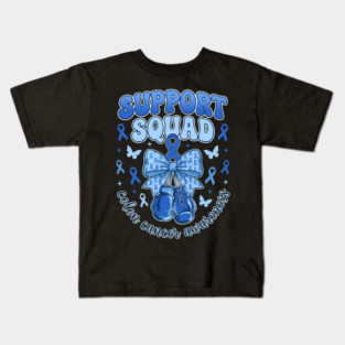 Support Squad Colon Cancer Awareness Supporter Family Kids T-Shirt