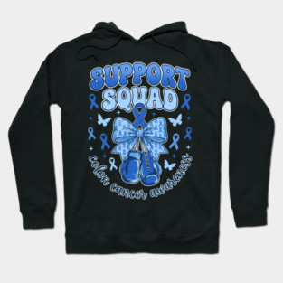 Support Squad Colon Cancer Awareness Supporter Family Hoodie
