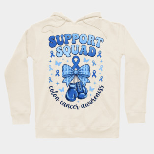 Support Squad Colon Cancer Awareness Family Supporter Hoodie