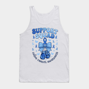 Support Squad Colon Cancer Awareness Family Supporter Tank Top
