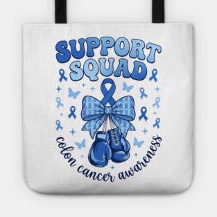 Support Squad Colon Cancer Awareness Family Supporter Tote