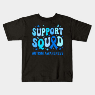 Autism Awareness Support Squad Family Supporter Kids T-Shirt