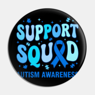 Autism Awareness Support Squad Family Supporter Pin