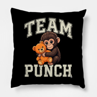 Team Punch Baby Monkey Teddy Bear Boxer Athlete Pillow