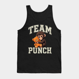 Team Punch Baby Monkey Teddy Bear Boxer Athlete Tank Top